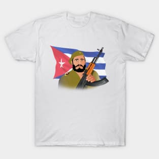 Fidel Castro & flag T-Shirt